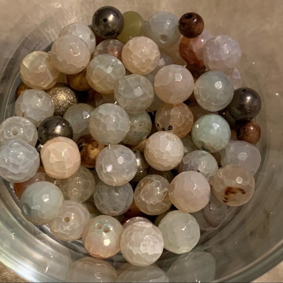 Lot of Amazonite Faceted Beads & Other Stones - Picture 3 of 10